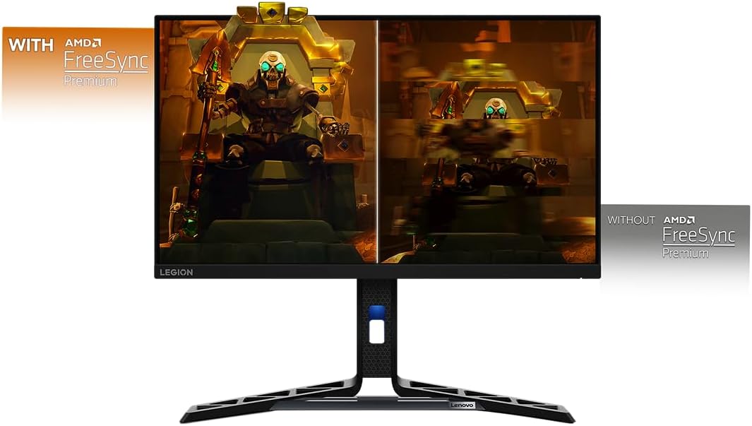 Lenovo Legion R25i-30 24.5 Inch, FHD Gaming Monitor with Eyesafe (IPS Panel, 165Hz (180Hz OD), 0.5 MPRT, HDMI, DP,FreeSync™ Premium, HDR400, Integrated Speakers) - Tilt/Lift/Pivot/Swivel Stand