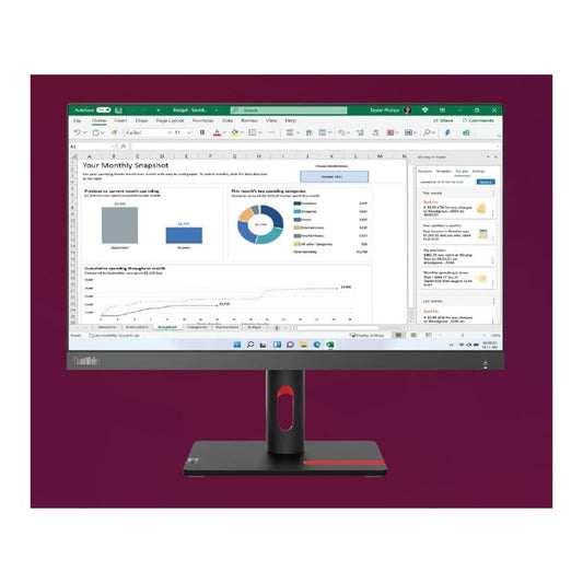 Lenovo ThinkVision S22i-30 21.5 inches FHD Monitor, 1920x1080 Resolution, IPS Panel, WLED Backlight, 75Hz Refresh, 6ms VRB, 250 nits Brightness, 1xHDMI, 1xVGA, 1xAudio Out, Eyesafe 2.0, Raven Black