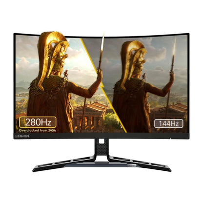 Lenovo Legion R27fc-30 27 Inch Curved FullHD VA Panel, 240Hz (280Hz OD), 0.5 ms E-Sports Monitor with HDMI, DisplayPortP,FreeSync Premium,Tilt,Lift,Pivot,Swivel Stand