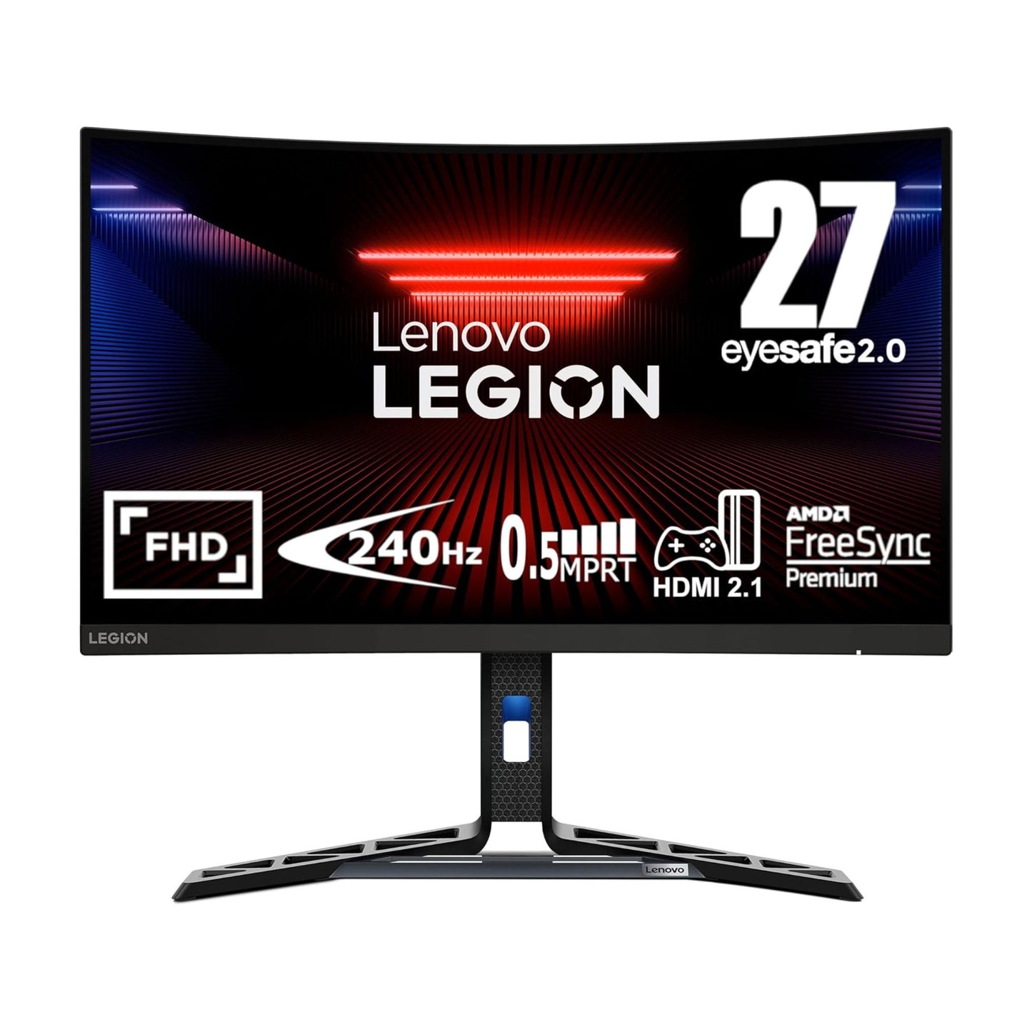Lenovo Legion R27fc-30 27 Inch Curved FullHD VA Panel, 240Hz (280Hz OD), 0.5 ms E-Sports Monitor with HDMI, DisplayPortP,FreeSync Premium,Tilt,Lift,Pivot,Swivel Stand