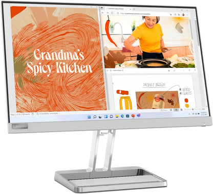 Lenovo L22i-40 22 inch IPS Panel FullHD 75Hz Gaming Monitor With HDMI, VGA, AMD FreeSync, Speakers,Tilt Stand - Cloud Grey