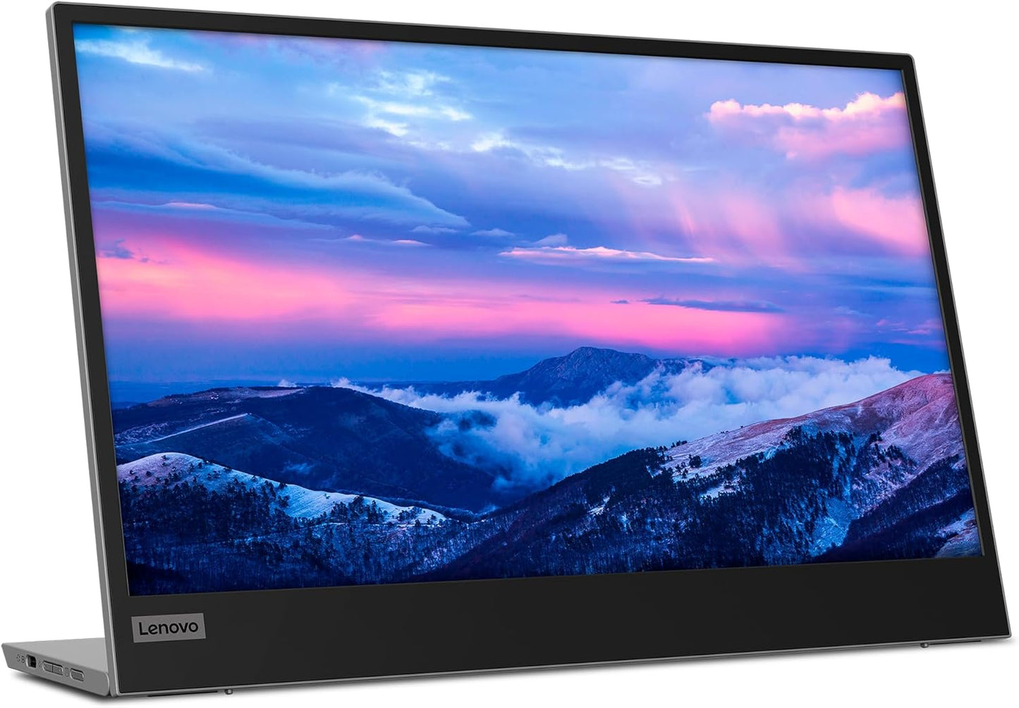 Lenovo L15 15.6 Inch Portable Monitor, FHD, 1080p, 60Hz, IPS, 6ms, USB-C, with Cover, Raven Black - 3Yrs Warranty