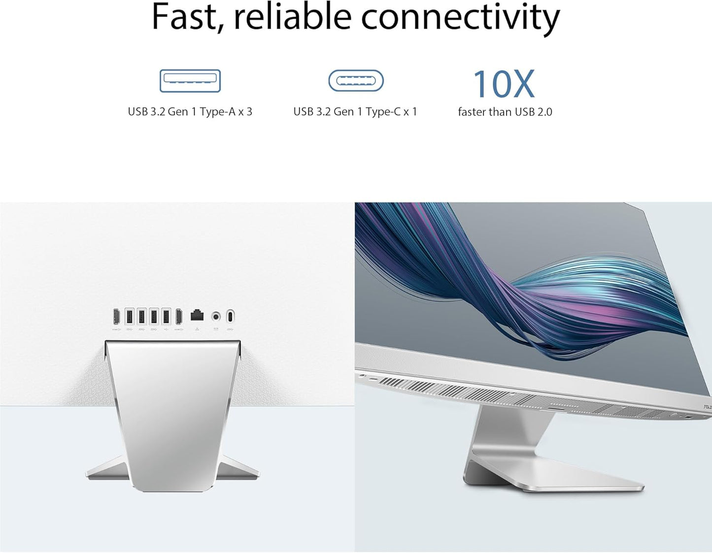 ASUS 23.8 inch ALL-in-One Computer Black Colour i5-1235U DDR4 8G*2 512G PCIE G3 SSD Without OS wireless-arabic touch E3402WBAT-BA077M