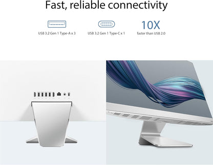 ASUS 23.8 inch ALL-in-One Computer Black Colour i5-1235U DDR4 8G*2 512G PCIE G3 SSD Without OS wireless-arabic touch E3402WBAT-BA077M