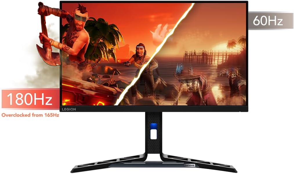 Lenovo Legion R25i-30 24.5 Inch, FHD Gaming Monitor with Eyesafe (IPS Panel, 165Hz (180Hz OD), 0.5 MPRT, HDMI, DP,FreeSync™ Premium, HDR400, Integrated Speakers) - Tilt/Lift/Pivot/Swivel Stand