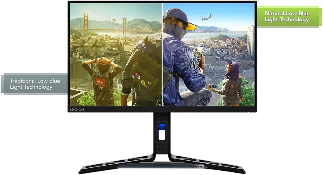 Lenovo Legion R25i-30 24.5 Inch, FHD Gaming Monitor with Eyesafe (IPS Panel, 165Hz (180Hz OD), 0.5 MPRT, HDMI, DP,FreeSync™ Premium, HDR400, Integrated Speakers) - Tilt/Lift/Pivot/Swivel Stand