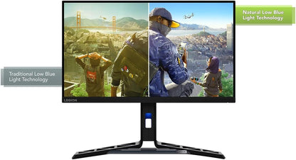 Lenovo Legion R25i-30 24.5 Inch, FHD Gaming Monitor with Eyesafe (IPS Panel, 165Hz (180Hz OD), 0.5 MPRT, HDMI, DP,FreeSync™ Premium, HDR400, Integrated Speakers) - Tilt/Lift/Pivot/Swivel Stand